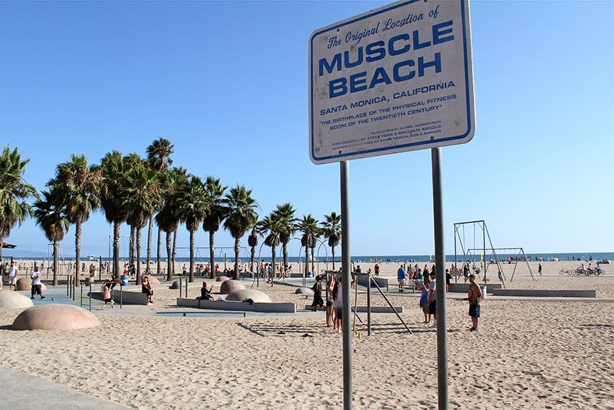 Los Angeles, USA - Muscle Beach Sign