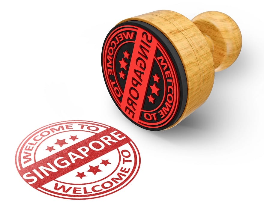 Moving to Singapore - Singapore stamp