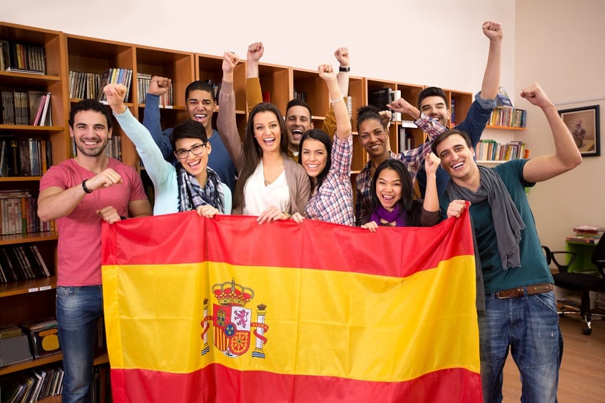 Moving to Spain - Team of excited Spanish students