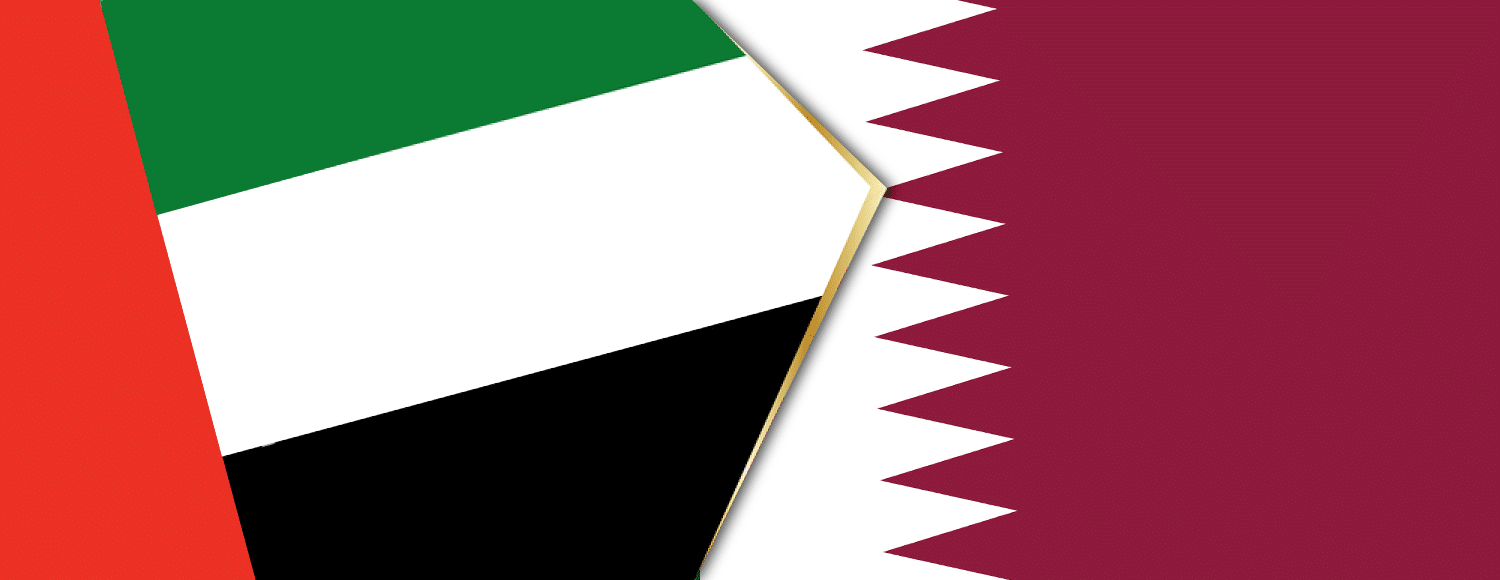 Flags of shipping to Qatar from UAE